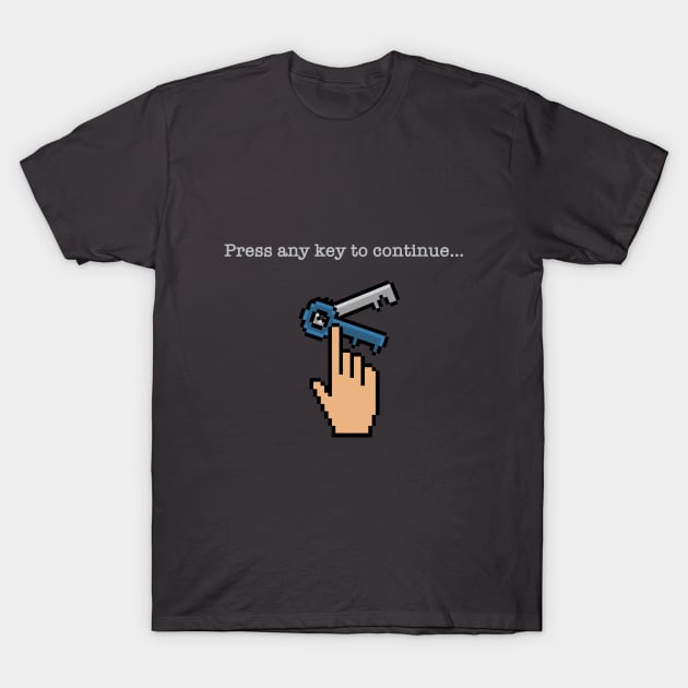 Press Any Key T-Shirt by chyneyee